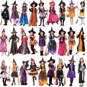 Halloween Witch Echo Adult Unisex Gothic Polyester Cloak with Hat Accessories for Carnival Party