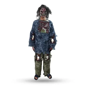 Halloween Zombie Adult Unisex Polyester Fancy Dress Cosplay Horror Costume Scary Party Horrible Corpse Wear