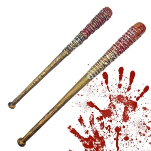 Halloween Zombie Baseball Bat Props Plastic Zombie Weapon with Twisted Barbed Wire Halloween Costume Accessory BS037