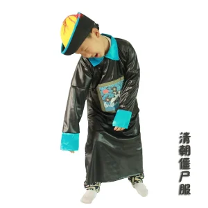 Halloween Zombie Horror Official Uniform Adult Qing Dynasty Costume Men Qing Dynasty Official Eunuch Costume