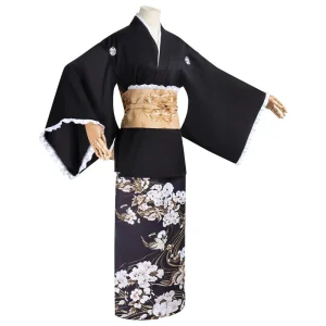 Halloween themed cosplay of the character Yuta Onodera including a kimono for role playing