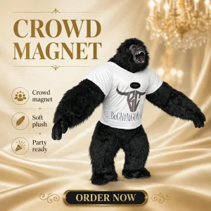 Handmade Inflatable Gorilla Mascot Costume Anime Cosplay