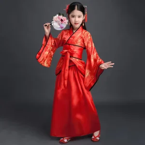Hanfu Chinese Dance Costume, Traditional Chinese Clothing for Women’s Stage Performance