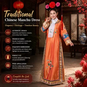 Hanfu Pleated Skirt with Large Sleeves Traditional Chinese Clothing