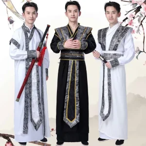 Hanfu Robe Ancient Chinese Costume Men Performance Outfit Traditional National Tang Dynasty Swordsman Cosplay Performance Wear