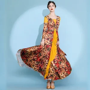 High Quality Fast Delivery Tango Waltz Ballroom Practice Wear Dress Women Ballroom Costumes