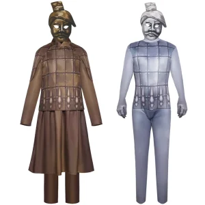High Quality Halloween Medieval Costume Suits Pants for Stage Performance the Mausoleum First Qin Emperor Cosplay Unisex Adult