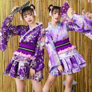 High Quality Japanese Traditional Kimono Pajamas Cosplay Costume Lolita Maid Dress Anime Uniforms Halloween Costume
