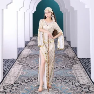 High Quality Performance Suit Gorgeous Sequins Belly Dance Costume for Dance Performances