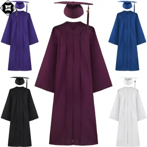 High School and University Cosplay Performance Uniform with Graduation Gowns and Caps for Adult Boys