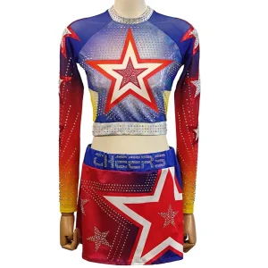 High Stretch Cheerleading Uniform Athletic Stage Competition Outfit