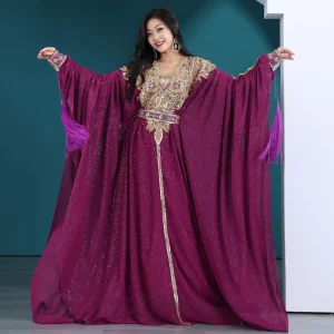 Hight Quality Women Girls Practice Competition Costume Hair Dance Robes Belly Dance Set