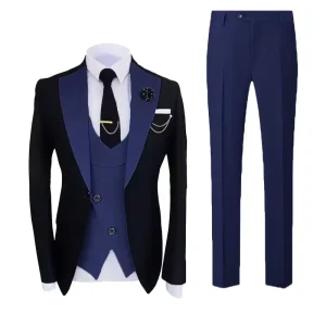 Homme Vest Wedding Groom Designs Dress Suit Male Formal 3 Pieces Gentleman for Men Suits
