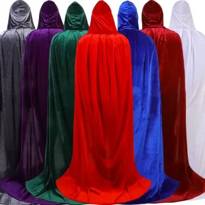 Hooded Velvet Cape for Adults and Kids