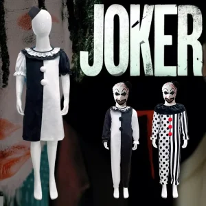 Horror Killer Clown Jumpsuit Costume with Hat