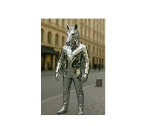 Horse Head Mirror Costume Stage Show Party Cosplay Suit