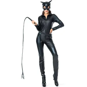 Hot Leather Halloween Costume Cat Girl Role playing Cat Costume Night Performance