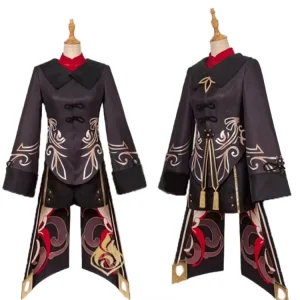 Hot Selling Halloween Carnival Hutao Clothes Outfit for Hu Tao Cosplay Costume Polyester Material Custom Size Adult