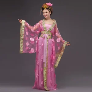 Hot Women Hanfu Ready Made Chinese Traditional Costume Ancient Tang Dynasty Hanfu Cloth for Women