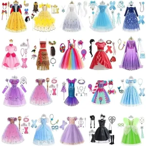 Ice Queen Snow Princess Costume Dress for Girls