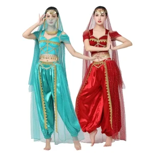 Indian Dance Belly Dance Costume Set for Women Cosplay Stage Performance Dancewear