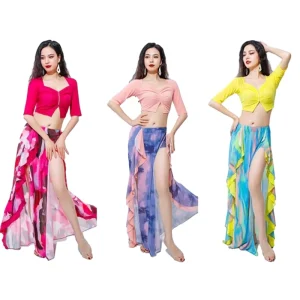 Indian Dance Costumes Set Women Bollywood Dress Halloween Belly Dance Performance Outfit