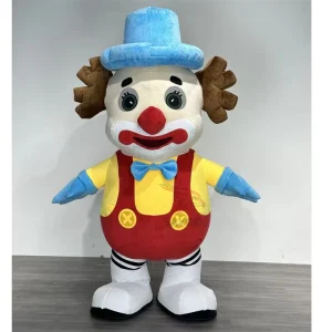 Inflatable Adult Circus Clown Mascot Costume Colorful Dance Performance Outfit
