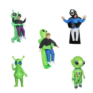 Inflatable Alien Mascot Costume Ghost Hug People Halloween Costume