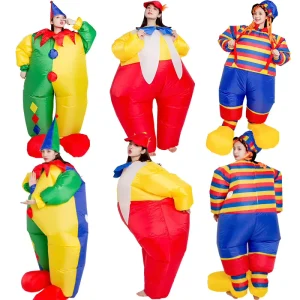 Inflatable Clown Costume for Adults and Children 100% Polyester Digital Printing Carnival Parade Performance