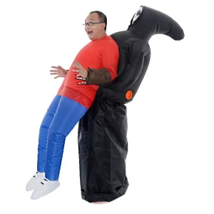 Inflatable Ghost Mascot Costume for Halloween Parties and Cosplay