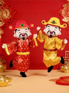 Inflatable God of Fortune Costume for Adults Wealth Mascot Chinese New Year Lucky Charm Stage Show Parade