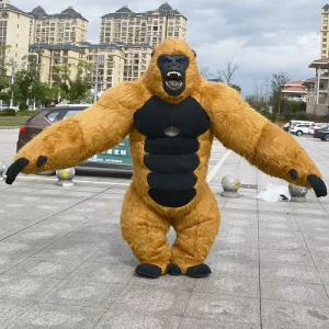 Inflatable Gorilla Mascot Costume 2 m and 2.6 m Custom Animal Panda Tiger Elephant Bear Options