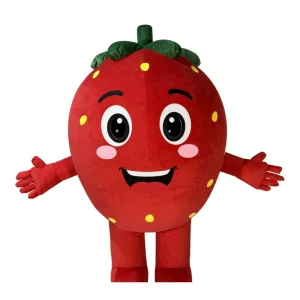 Inflatable Strawberry Costume for Adults Blow-Up Fruit Suit Cartoon Design Festival Cosplay Carnival