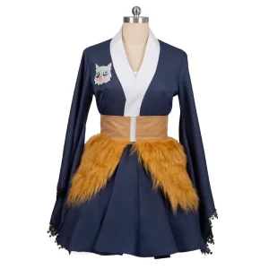 Inosuke-Style Maid Dress Halloween Cosplay Costume Kimono Stage Performance Outfit