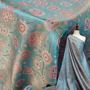 JSX7538 Imitation Song Brocade Dark Pattern Chinese Ancient Costume Hanfu Tang Color Woven Jacquard Fabric Breathable