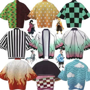 Japanese Anime Kimono Cardigan Butterfly Robe for Adults and Kids