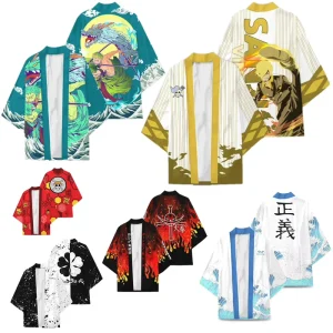 Japanese Hot Selling One Piece Anime Kimono Men and Women Fashion Japanese Kimono Street Wear Halloween Party Jacket