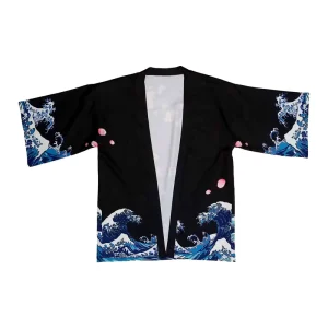 Japanese Style Haori Under the Wave off Kimono Cardigan Yukata Outdoor Festival Attire Anime Costumes Happi Coat