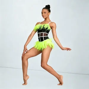 Jazz & Lyrical Dance Costume Custom Made Mesh Women’s Adult Show Girl Outfit for Competitions Team Uniform