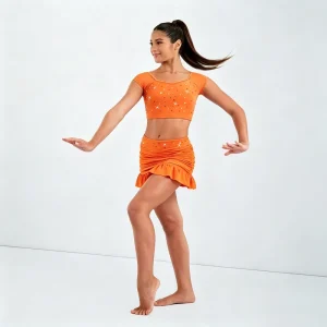 Jazz & Lyrical Dance Costume Custom Made Mesh Women’s Adult Show Girl Outfit for Competitions Team Uniform