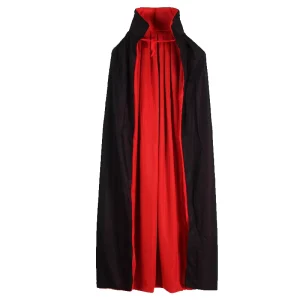 Kids’ Black and Red Double-Deck Death Vampire Cloak Costume