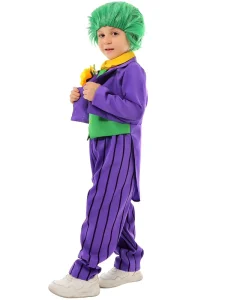 Kids Clown-Style Crazy Prisoner Cosplay Costume for Halloween Stage Performance