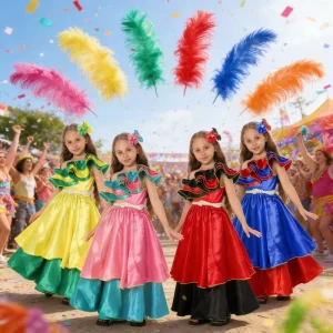 Kids Ethnic Style Dress Traditional Folk Costume Outfit for Festival & Party Dress up