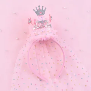 Kids Fairy Princess Costume Set with Plastic Crown Magic Wand Tiara for Birthday Parties Party Decorations