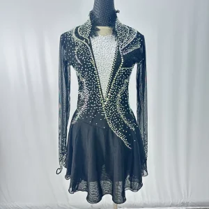 Kids Girls Figure Ice Skating Dress Girls Women Roller Skating Ballet Dance Leotard Dress Figure Skating Skirt