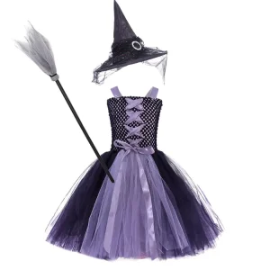 Kids Halloween Witch Dress Cosplay Costume