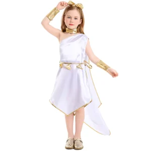 Kids’ Halloween and Purim Roman Princess Ancient Greek Goddess Costume, TRAD-011