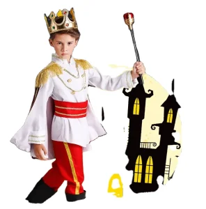 Kids King Prince Cosplay Costume for Stage Performance and Halloween