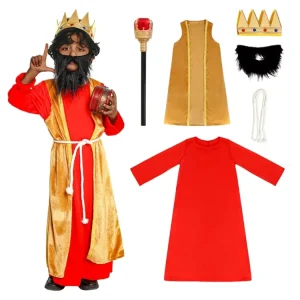 Kids Medieval King Cosplay Costume Children Carnival Party Stage Cosplay Costume for Halloween