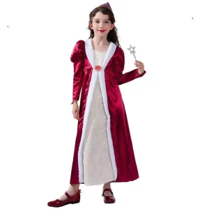 Kids Medieval Princess Costume Renaissance Costume Robe Gown for Halloween Cosplay